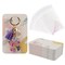 100 Pieces Keychain Display Cards with Self-Sealing Bags, 3'' x 4.7'' Keychain Cards Holder for Display Keyring Cards Jewelry Packaging Supplies (Plant)